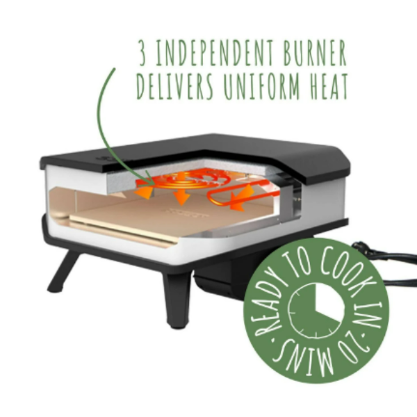 COZZE 13 inch Electric Pizza Oven - White