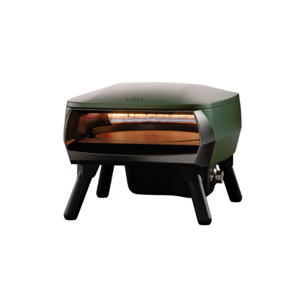Rotating Stone Gas Pizza Oven 13” – Portable Outdoor Pizza Maker (Green)