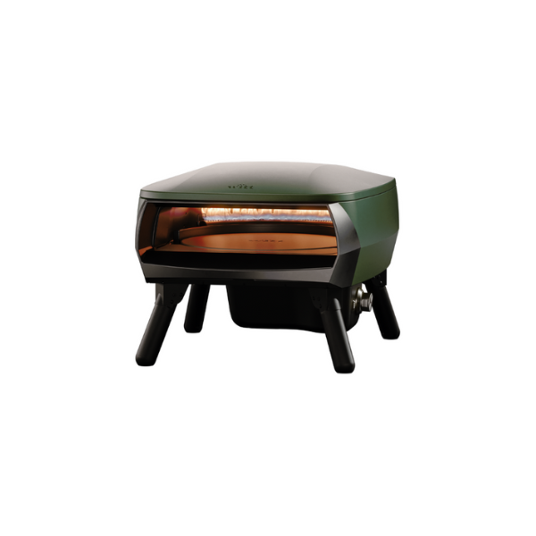 Rotating Stone Gas Pizza Oven 13” – Portable Outdoor Pizza Maker (Green)