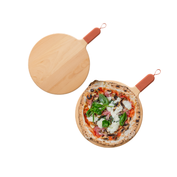 Sora Beech Pizza Serving Board 31cm - Terracotta Bundle (2 Boards)
