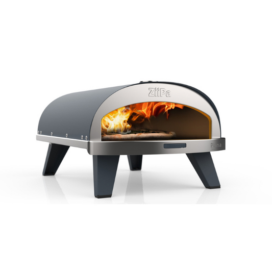 Gas-Fired Pizza Oven with Rotating Stone – High-Performance 16” Outdoor Pizza Maker (Charcoal) | 3-Year Warranty