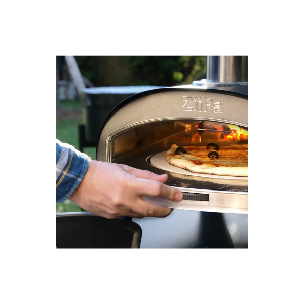 ZiiPa Piana Wood Pellet Pizza Oven with Rotating Stone – Charcoal/Charbon