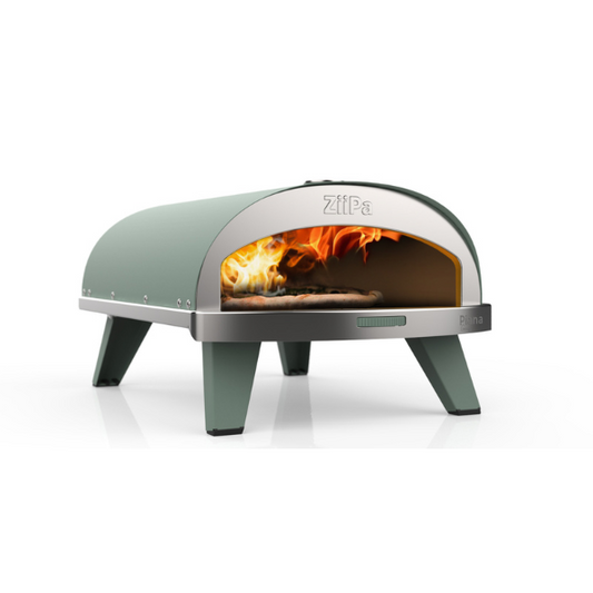 Gas-Fired Pizza Oven with Rotating Stone – High-Performance 16” Outdoor Pizza Maker (Eucalyptus) | 3-Year Warranty
