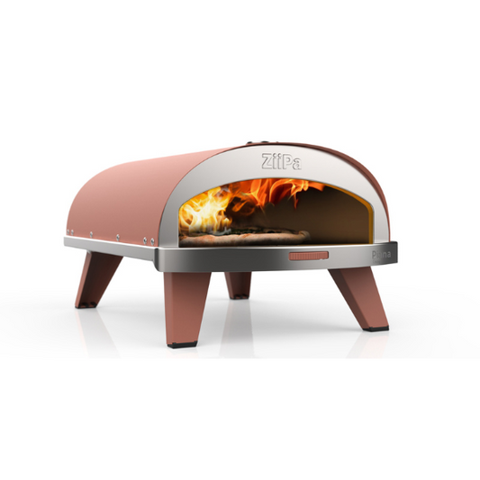 Gas-Fired Pizza Oven with Rotating Stone – High-Performance 16” Outdoor Pizza Maker (Terracotta) | 3-Year Warranty