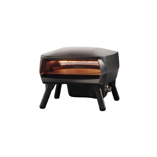 Rotating Stone Gas Pizza Oven 13” – Portable Outdoor Pizza Maker (Black)