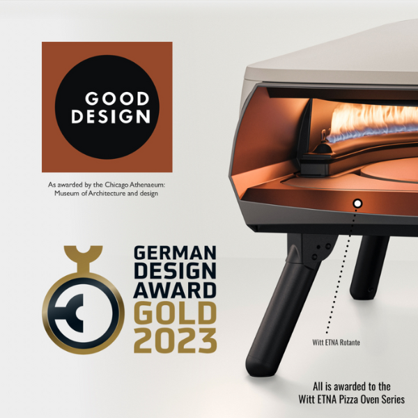 Gas Pizza Oven with Twin Burner & Rotating Stone 16" – High-Heat Outdoor Pizza Maker (Stone) - 2 Year Warranty