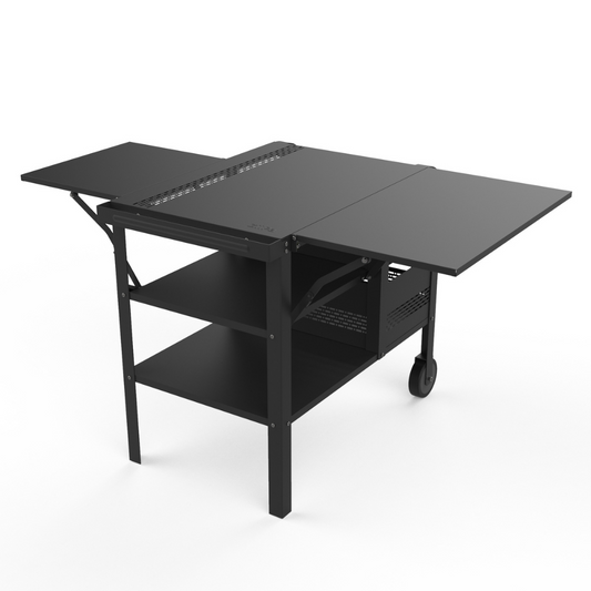 Fredda Deluxe Garden Trolley with Side Tables - Charcoal/Charbon