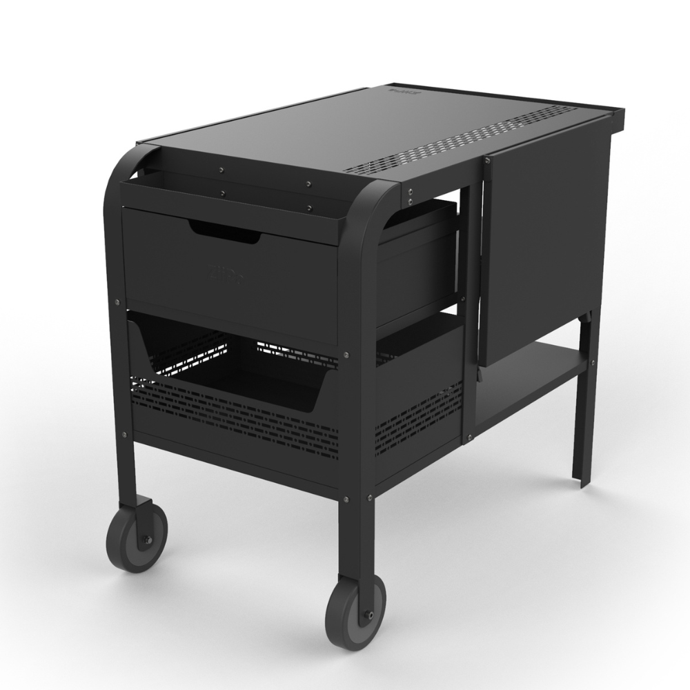 Fredda Deluxe Garden Trolley with Side Tables - Charcoal/Charbon