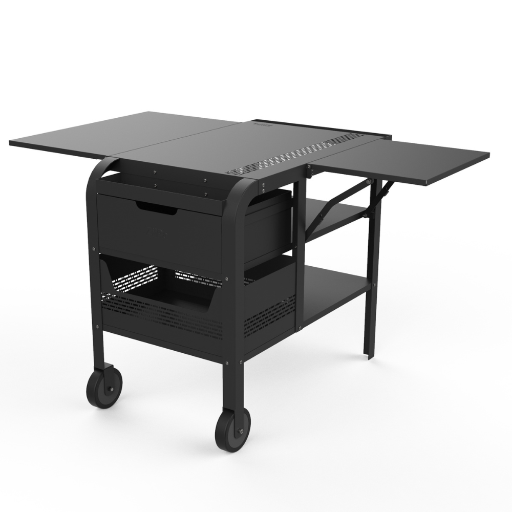Fredda Deluxe Garden Trolley with Side Tables - Charcoal/Charbon