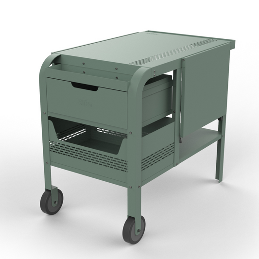 Fredda Deluxe Garden Trolley with Side Tables - Eucalyptus