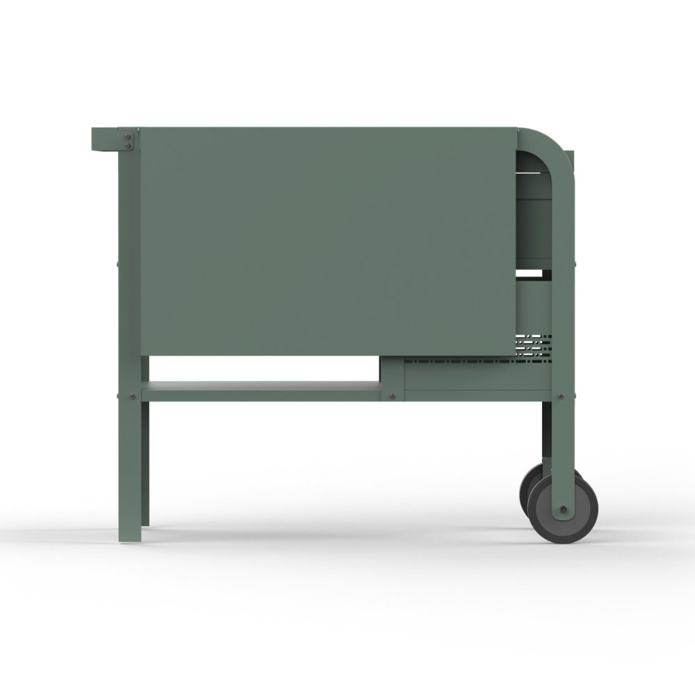 Fredda Deluxe Garden Trolley with Side Tables - Eucalyptus