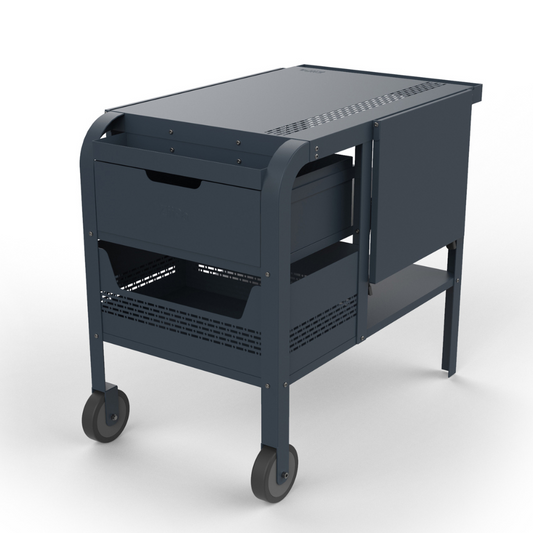 Fredda Deluxe Garden Trolley with Side Tables - Slate
