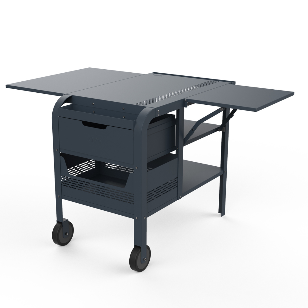 Fredda Deluxe Garden Trolley with Side Tables - Slate