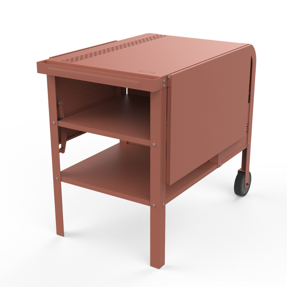 Fredda Deluxe Garden Trolley with Side Tables - Terracotta