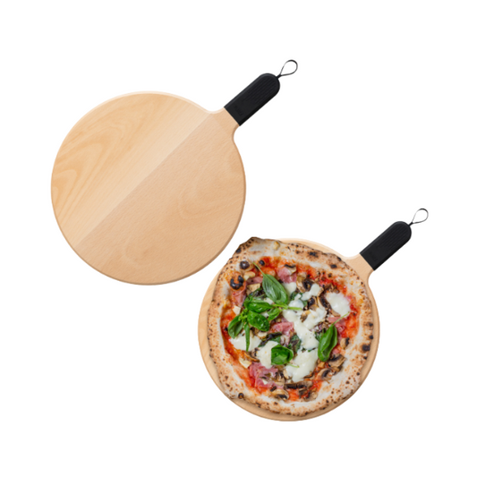 Sora Beech Pizza Serving Board 31cm - Charcoal Carbon (2 Boards)