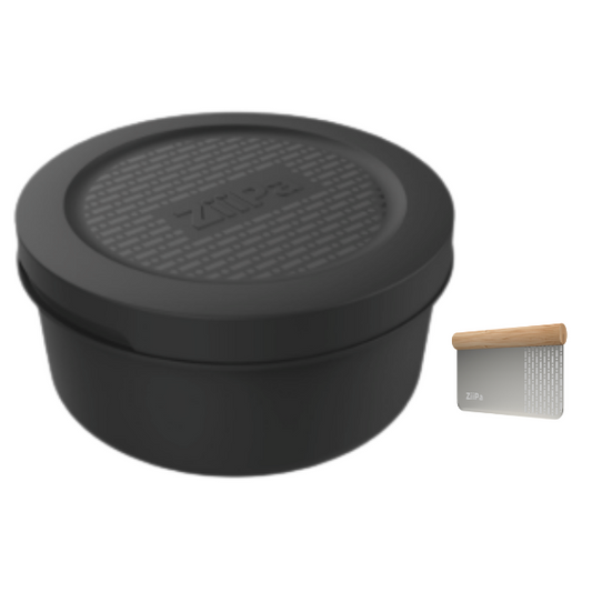 Spetina Dough Box 6pk - Charcoal Carbon & Pizza Dough Scraper Bundle