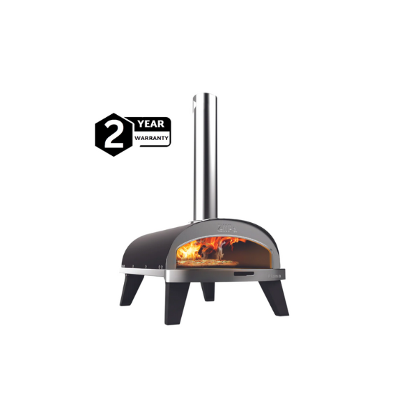 ZiiPa Piana Wood Pellet Pizza Oven with Rotating Stone – Charcoal/Charbon