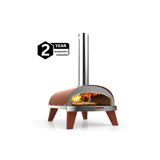 ZiiPa Piana Wood Pellet Pizza Oven with Rotating Stone - Terracotta
